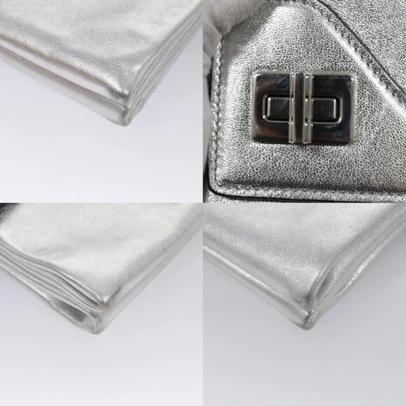 PRADA Chain Hand Bag Leather 2way Silver Auth BD055AV - Picture 15 of 15